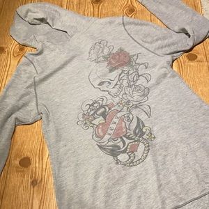 Gray Full Zip Hooded Jacket